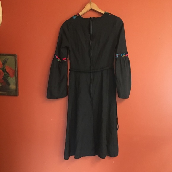 Vintage folk festival 70’s wool hippie dress Xs - Picture 4 of 8